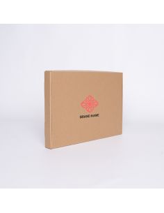 Postpack Kraft personalizable 36,5x24,5x3 CM | POSTPACK | IMPRESIÓN SERIGRÁFICA DE UN LADO EN DOS COLORES