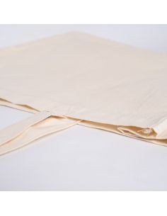 Bolsa de algodón reutilizable personalizada 38x10x42 CM | KATOENEN WINKELTAS | ZEEFBEDRUKKING AAN 1 ZIJDE IN 2 KLEUREN