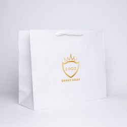 Bolsa personalizada Noblesse 53x18x43 CM | PREMIUM NOBLESSE PAPER BAG | SCREEN PRINTING ON TWO SIDES IN ONE COLOUR