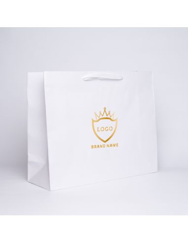 Bolsa personalizada Noblesse 53x18x43 CM | PREMIUM NOBLESSE PAPER BAG | SCREEN PRINTING ON TWO SIDES IN ONE COLOUR