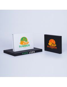 Caja magnética personalizada Hingbox 15,5x11x2 CM | CAJA HINGBOX | IMPRESIÓN SERIGRÁFICA DE UN LADO EN DOS COLORES