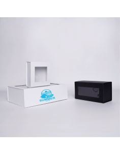 Caja magnética personalizada Clearbox 15x15x5 CM | CLEARBOX | IMPRESIÓN SERIGRÁFICA DE UN LADO EN UN COLOR