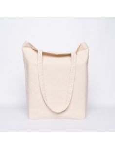 Bolsa de algodón reutilizable personalizada 38x42 CM | TOTE BAG EN COTON | IMPRESSION EN SÉRIGRAPHIE SUR UNE FACE EN DEUX COU...